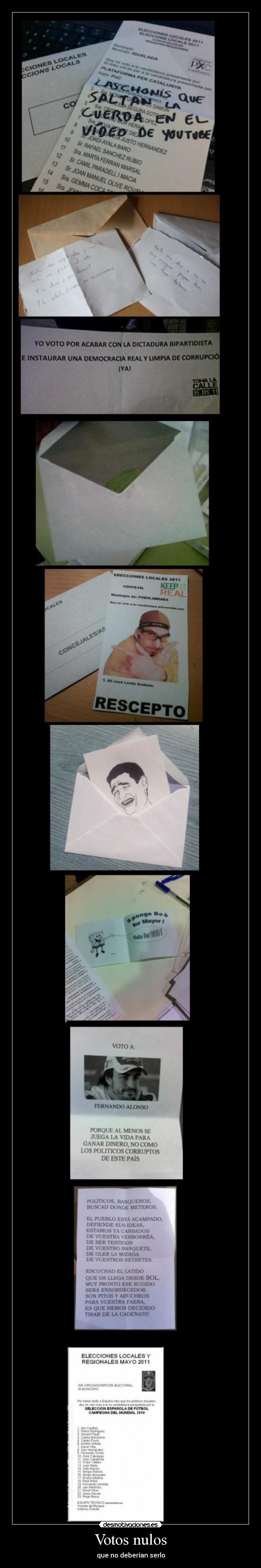 Votos nulos - que no deberían serlo