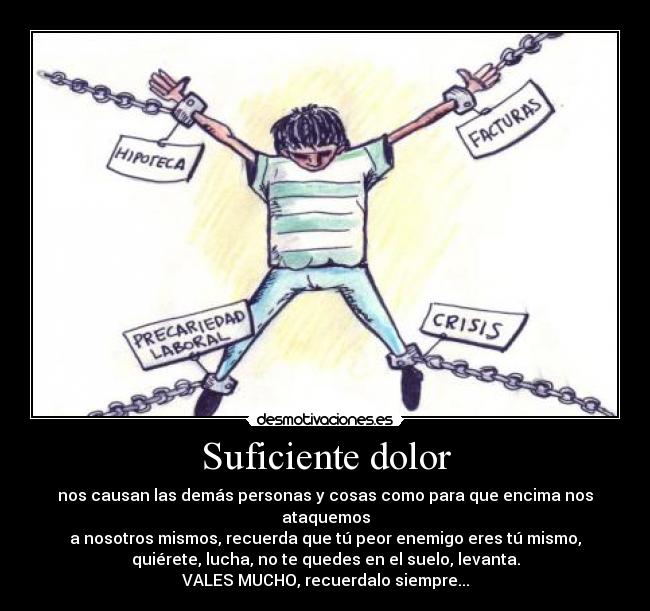 carteles dolor dolor luchar valer desmotivaciones