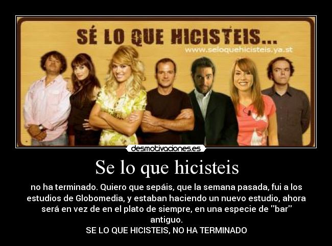 Se lo que hicisteis -