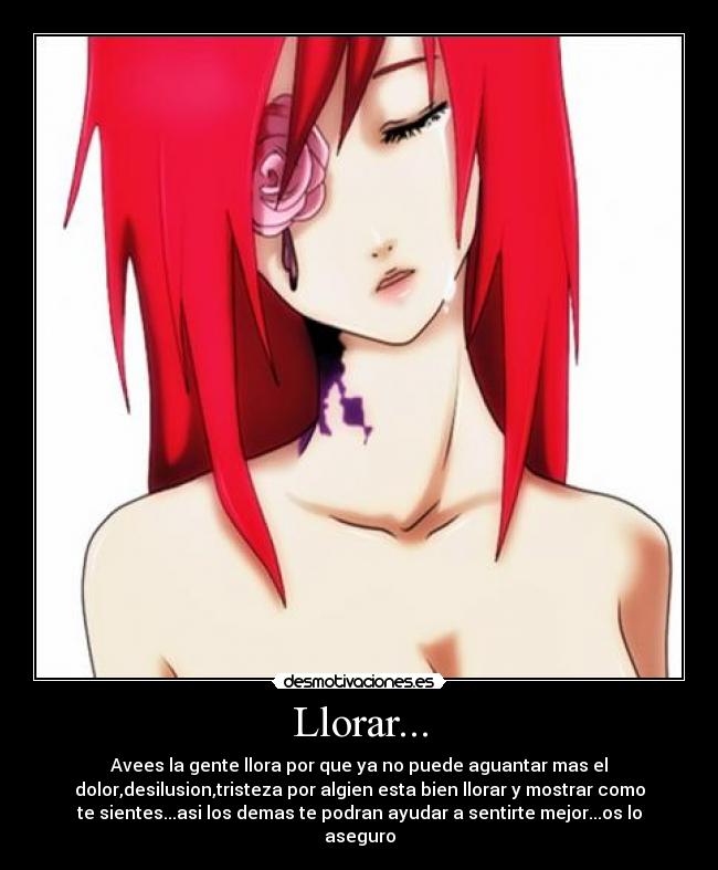 Llorar... -