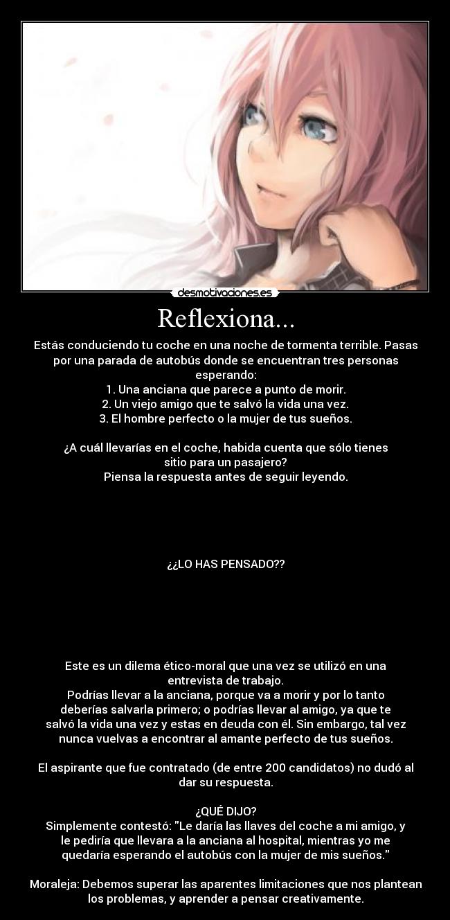 Reflexiona... -
