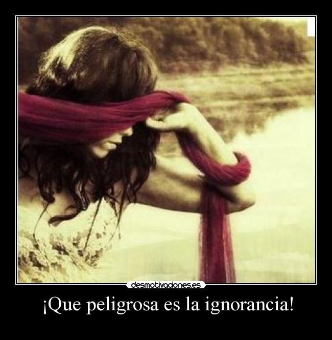 ¡Que peligrosa es la ignorancia! -