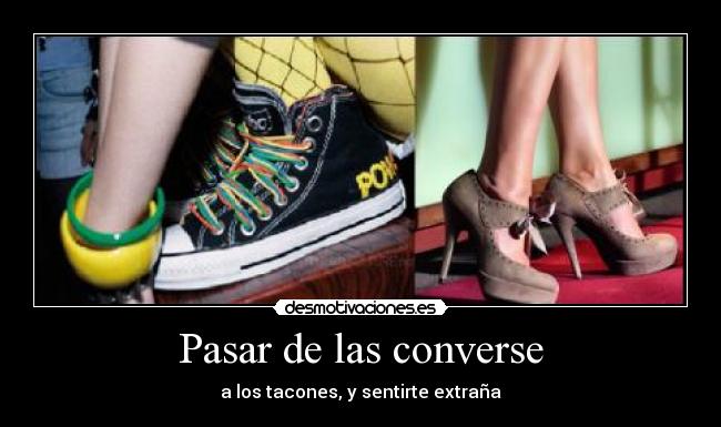 Pasar de las converse -