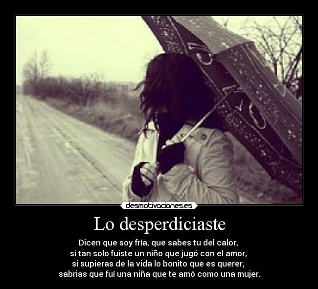 Lo desperdiciaste - 
