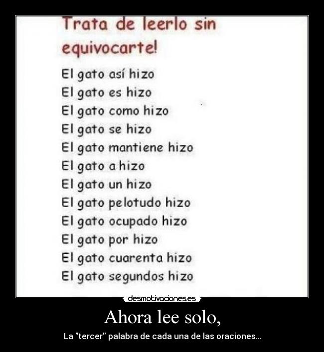 Ahora lee solo, - 