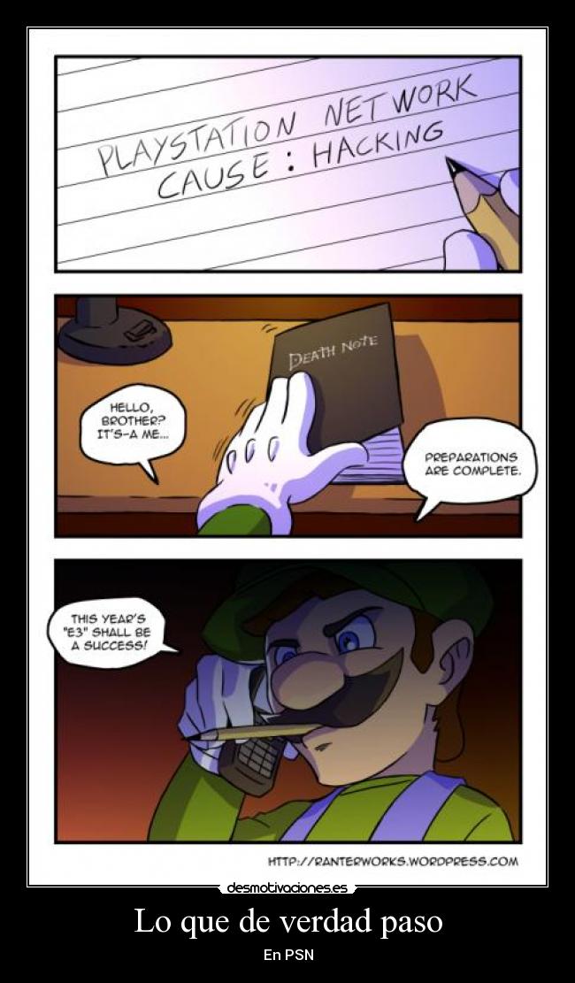 Lo que de verdad paso - En PSN