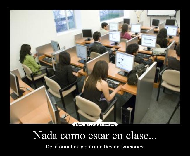 Nada como estar en clase... - 