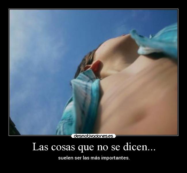 Las cosas que no se dicen... -