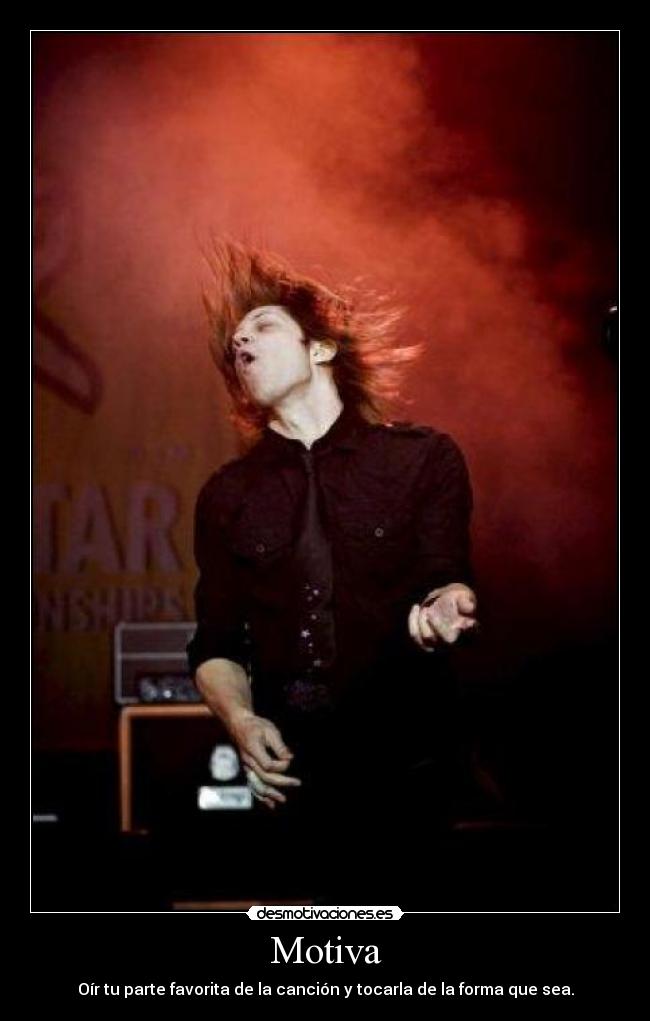 carteles motiva parte favorita cancion creerte rey rock guitarra imaginaria desmotivaciones