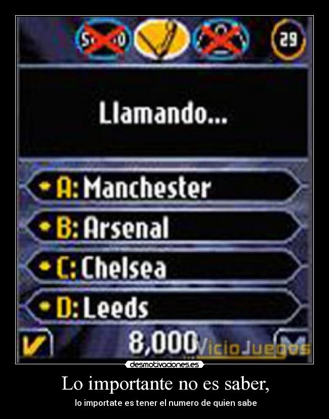 Lo importante no es saber, - 