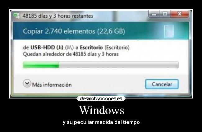 Windows - y su peculiar medida del tiempo