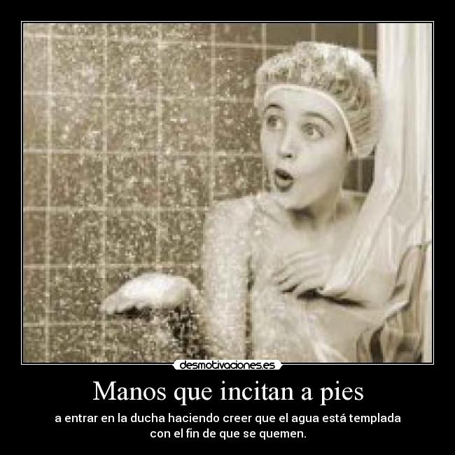 Manos que incitan a pies -