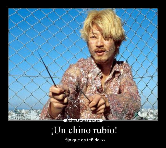 ¡Un chino rubio! -