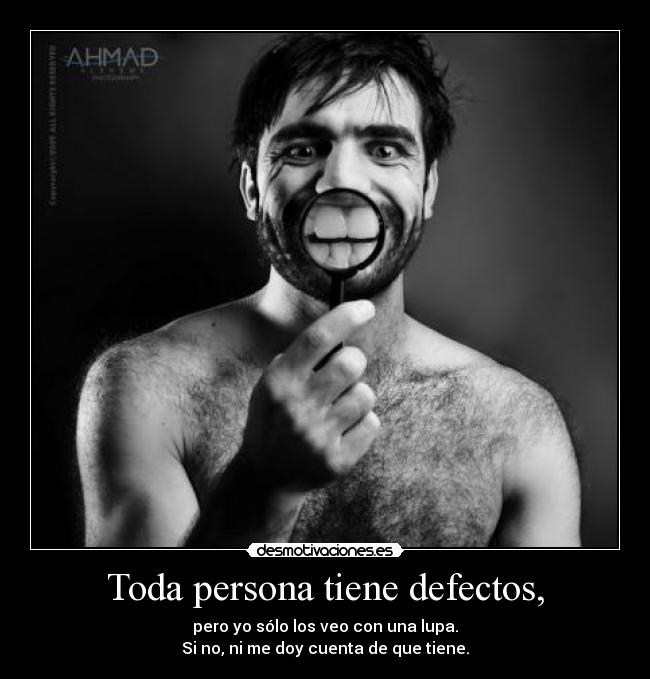 DEFECTOS PERSONA defectos persona: