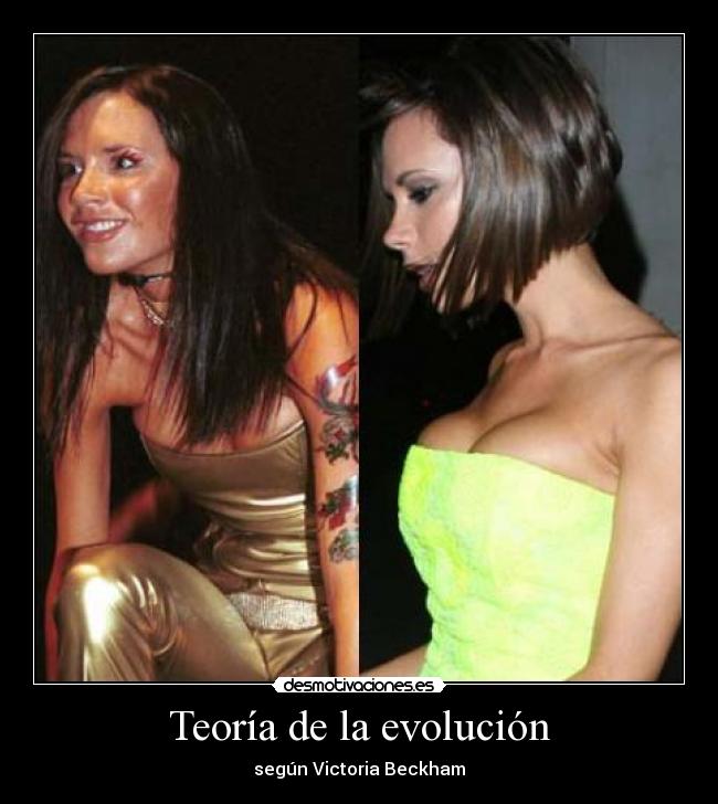 Teoría de la evolución - según Victoria Beckham