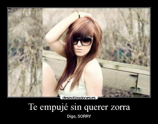 Te empujé sin querer zorra -