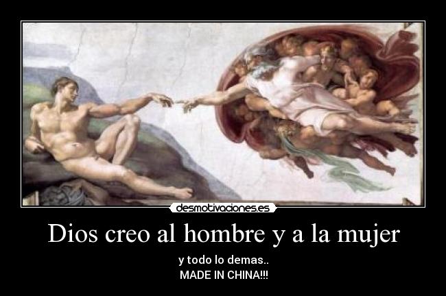 Dios creo al hombre y a la mujer -