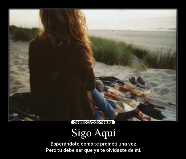 Sigo Aquí - Esperándote como te prometí una vez
Pero tu debe ser que ya te olvidaste de mi.