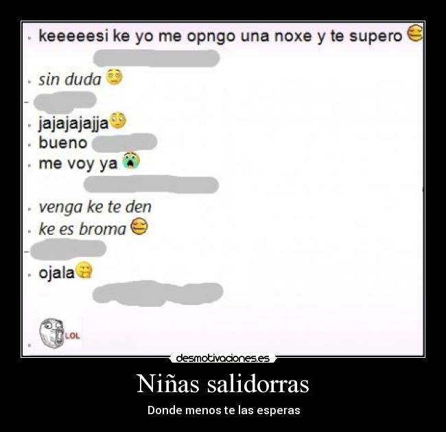 Niñas salidorras - Donde menos te las esperas