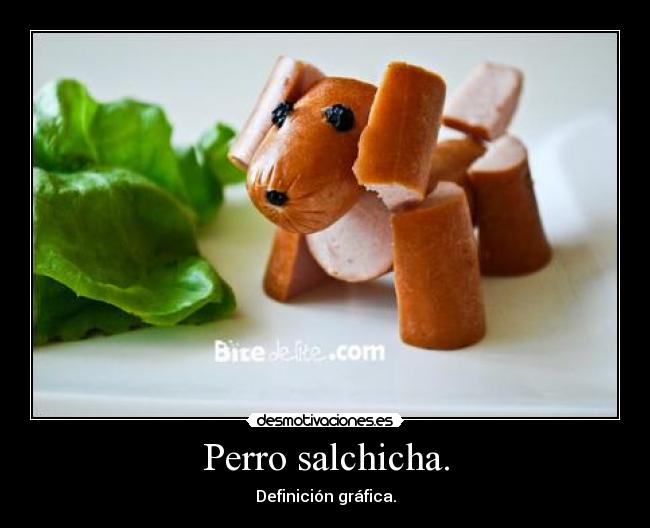 Perro salchicha. - Definición gráfica.