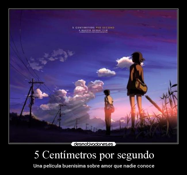 carteles centimeters per second desmotivaciones