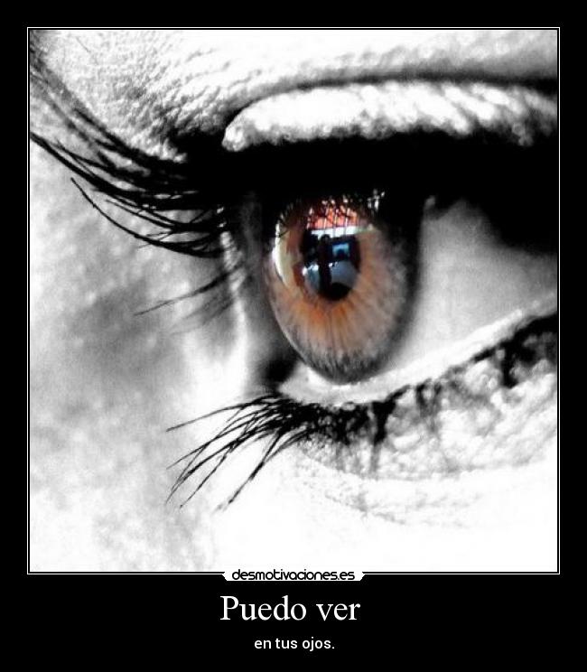 Puedo ver - en tus ojos.