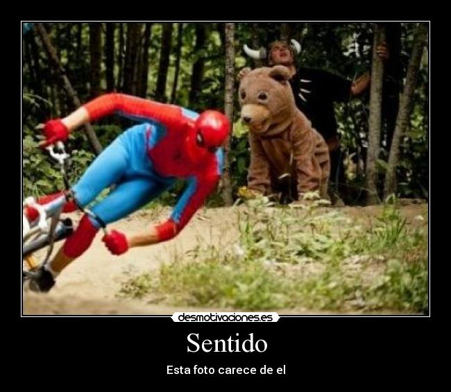 carteles foto oso spiderman vikingo tetas desmotivaciones