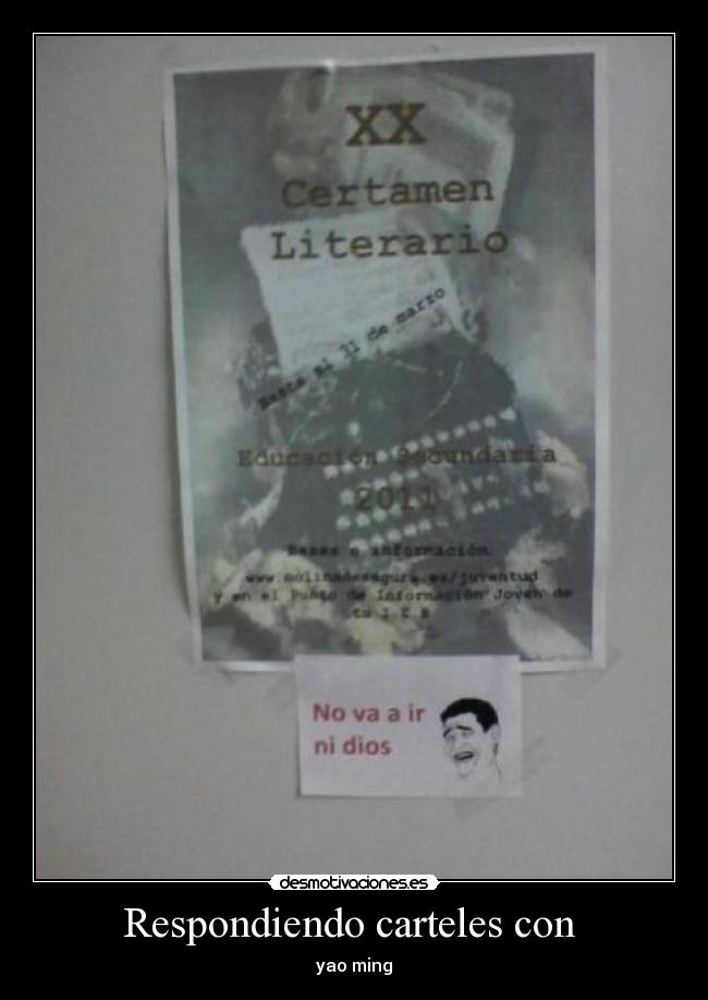 Respondiendo carteles con  - 