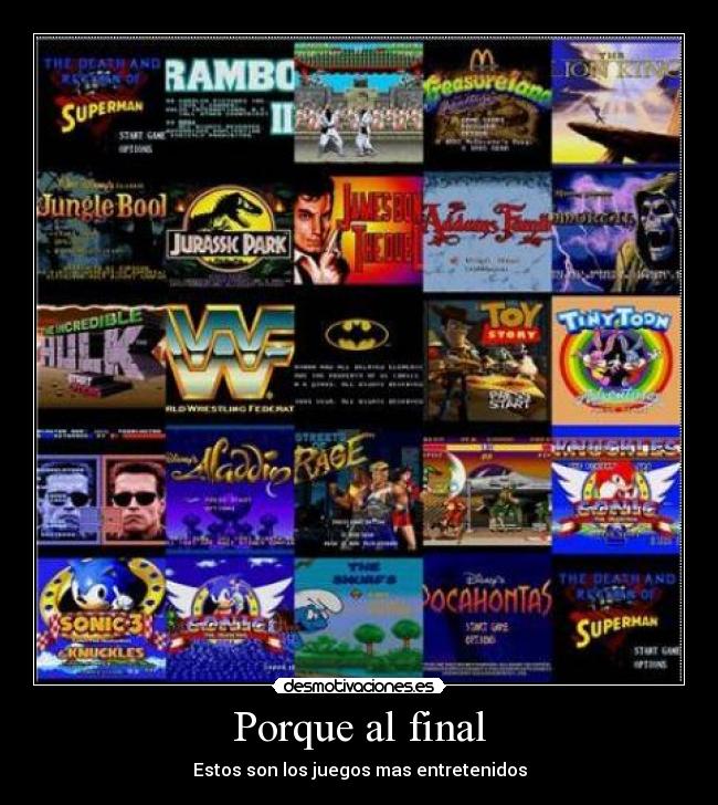 Porque al final - Estos son los juegos mas entretenidos