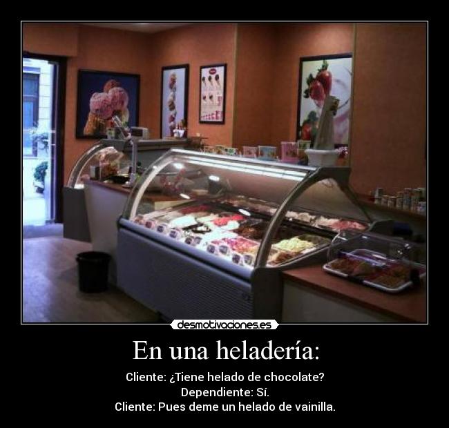 En una heladería: - 