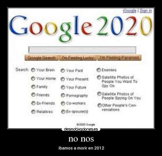 no nos - ibamos a morir en 2012