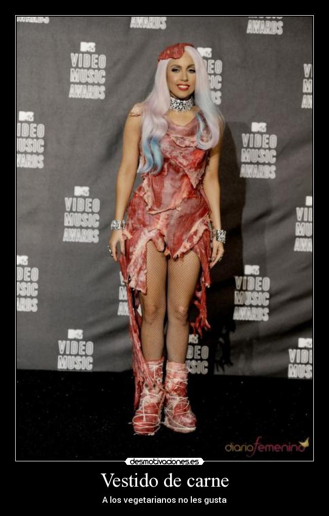 Vestido de carne - A los vegetarianos no les gusta