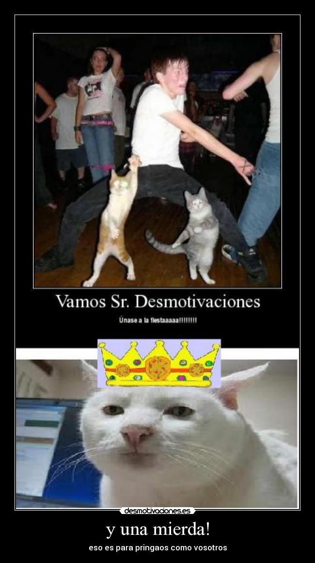 y una mierda! - eso es para pringaos como vosotros