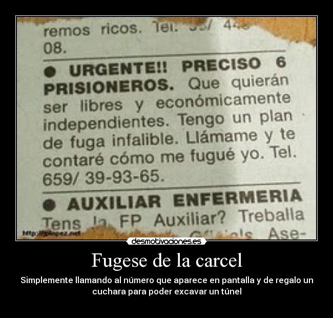 Fugese de la carcel -