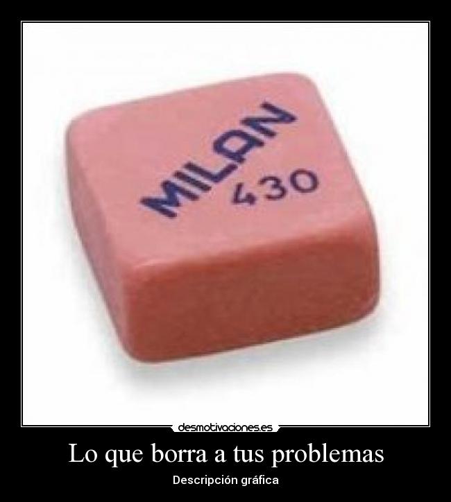Lo que borra a tus problemas - Descripción gráfica
