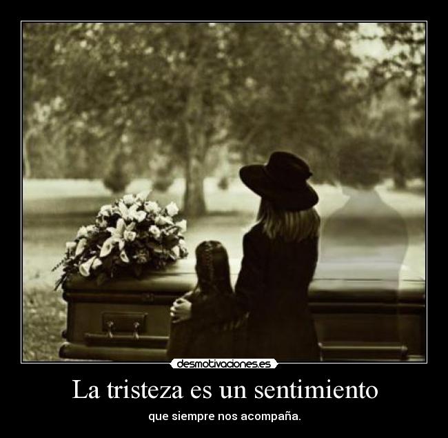 La tristeza es un sentimiento - que siempre nos acompaña.