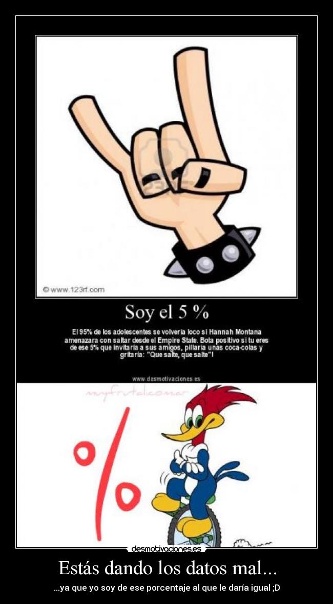 Estás dando los datos mal... - ...ya que yo soy de ese porcentaje al que le daría igual ;D