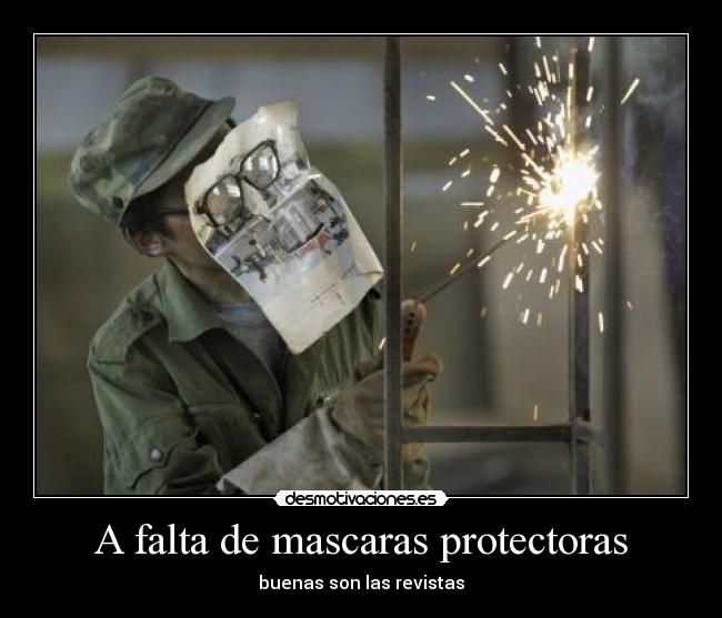 A falta de mascaras protectoras - buenas son las revistas