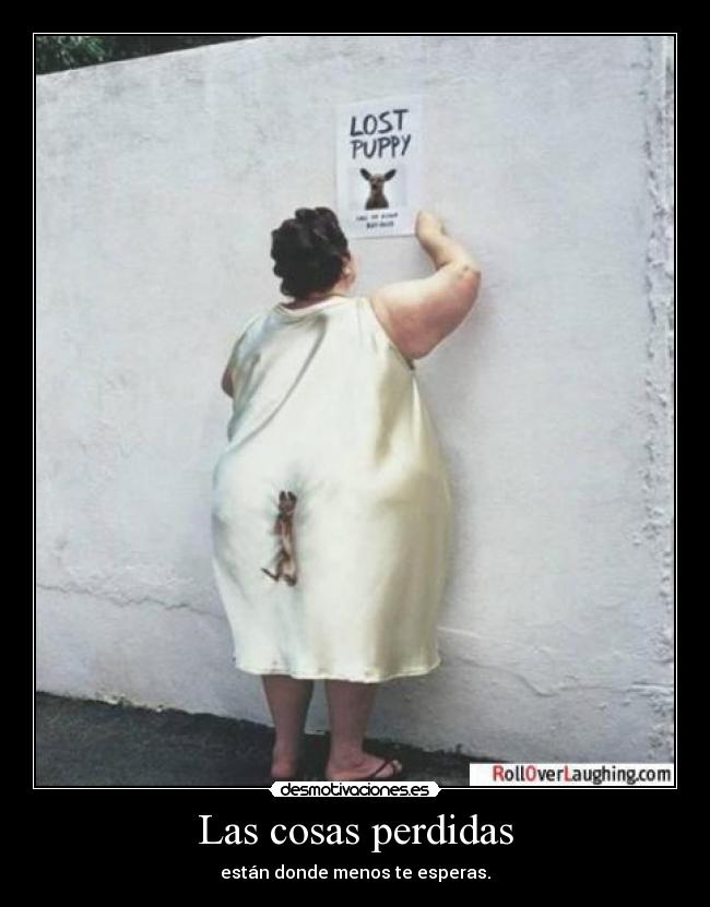Las cosas perdidas - están donde menos te esperas.