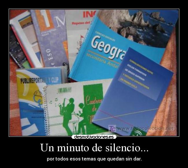 Un minuto de silencio... -