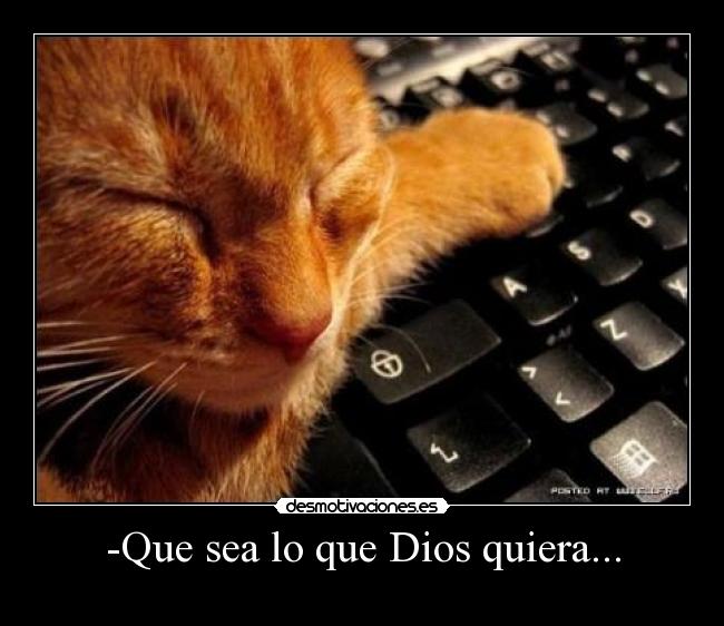 -Que sea lo que Dios quiera... - 