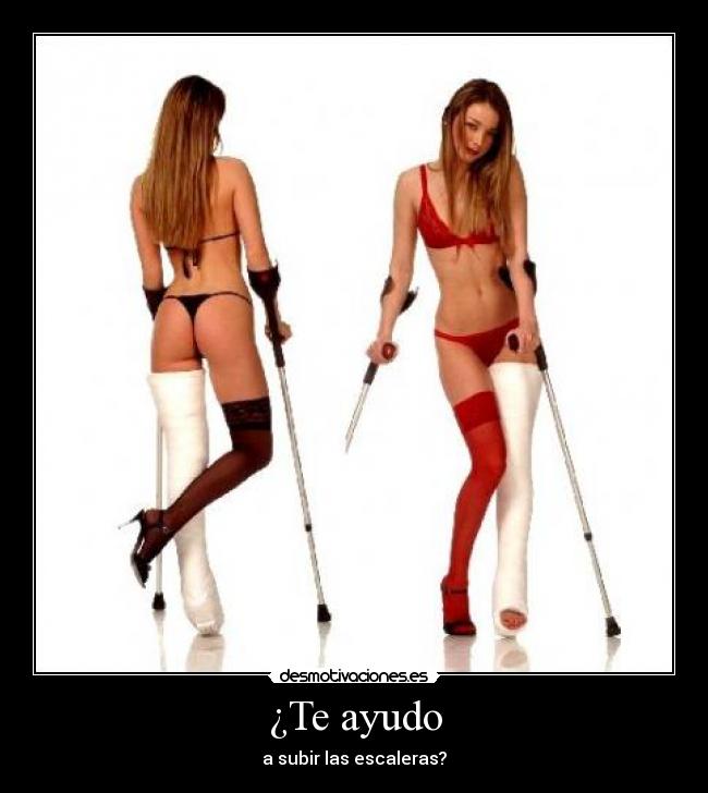 ¿Te ayudo - a subir las escaleras?