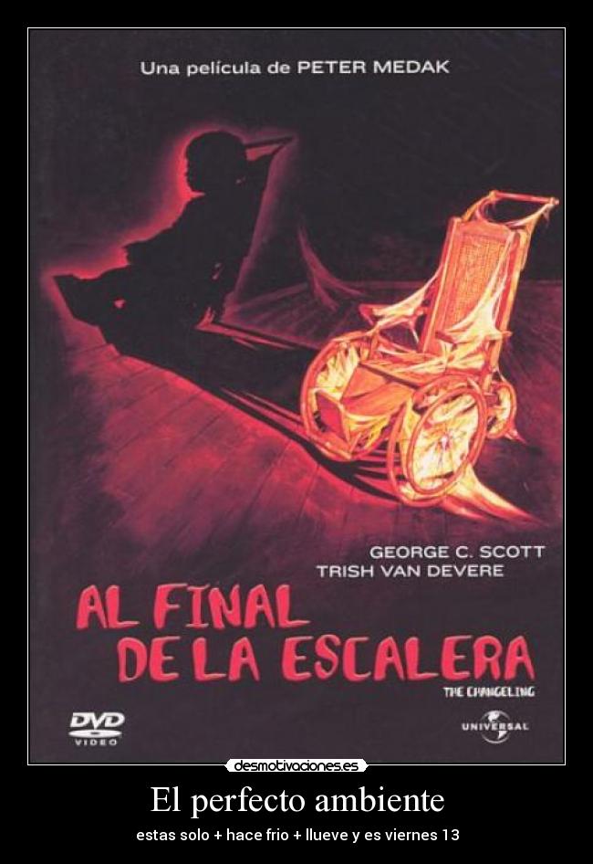 El perfecto ambiente - estas solo + hace frio + llueve y es viernes 13