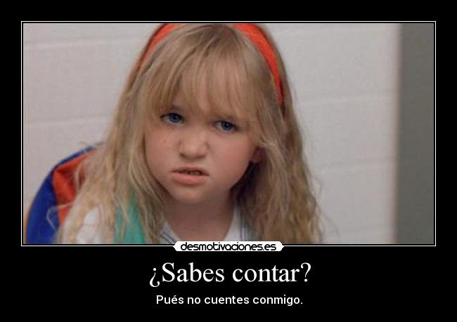 ¿Sabes contar? -