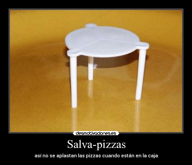 Salva-pizzas - así no se aplastan las pizzas cuando están en la caja