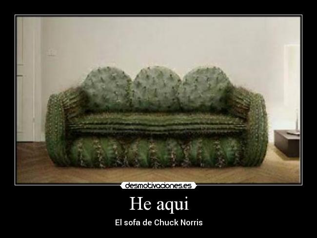 He aqui - El sofa de Chuck Norris