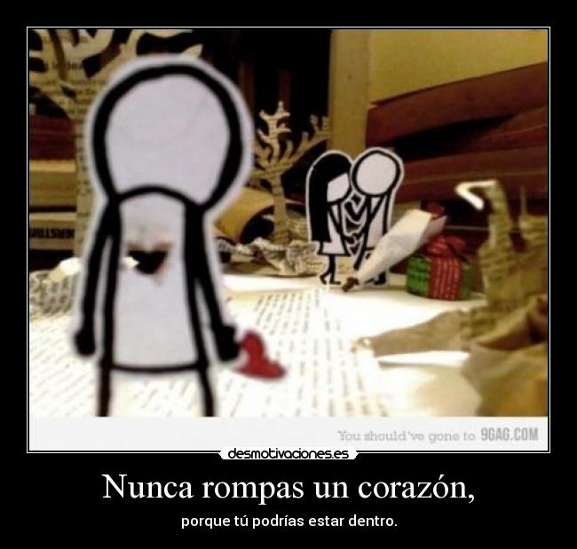 carteles corazon nunca desmotivaciones