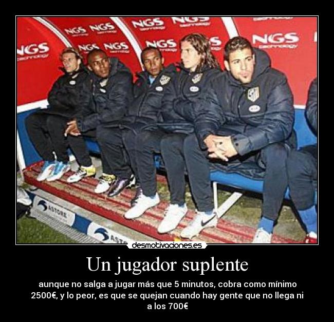 Un jugador suplente -