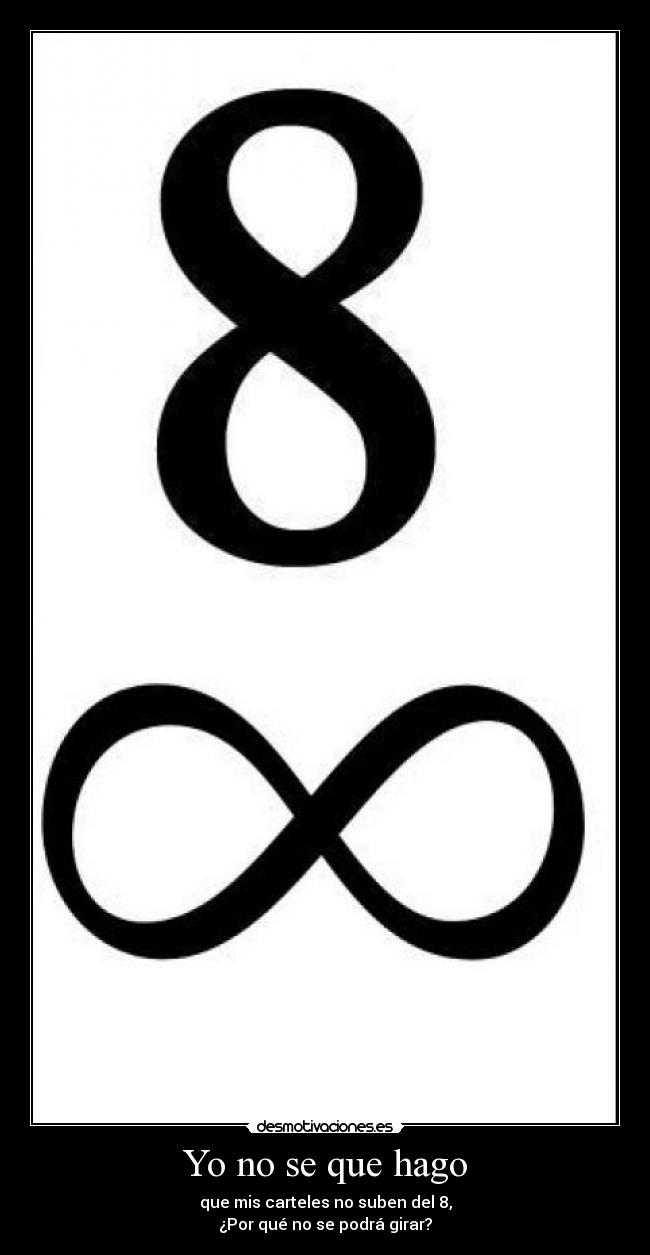 Yo no se que hago - que mis carteles no suben del 8,
¿Por qué no se podrá girar?