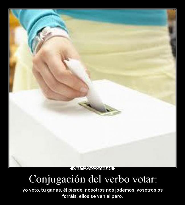 Conjugación del verbo votar: -